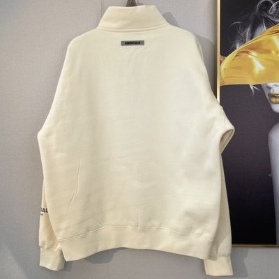 Custom Women Men Zip Up Long Sleeve Sweatshirt Jersey Fabric Essentials Half Zip Sweatshirt - Image 2