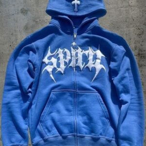 Custom Zip-Up Men's Autumn Oversized 100% Cotton 400Gsm Gothic Heart Pattern Hoodie with Moq10