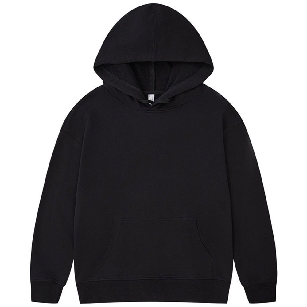 Customizable 350g Cotton Sweatshirts with Hoods Luxury Heavyweight Streetwear Solid Color Hooded Sweatshirt - Image 3