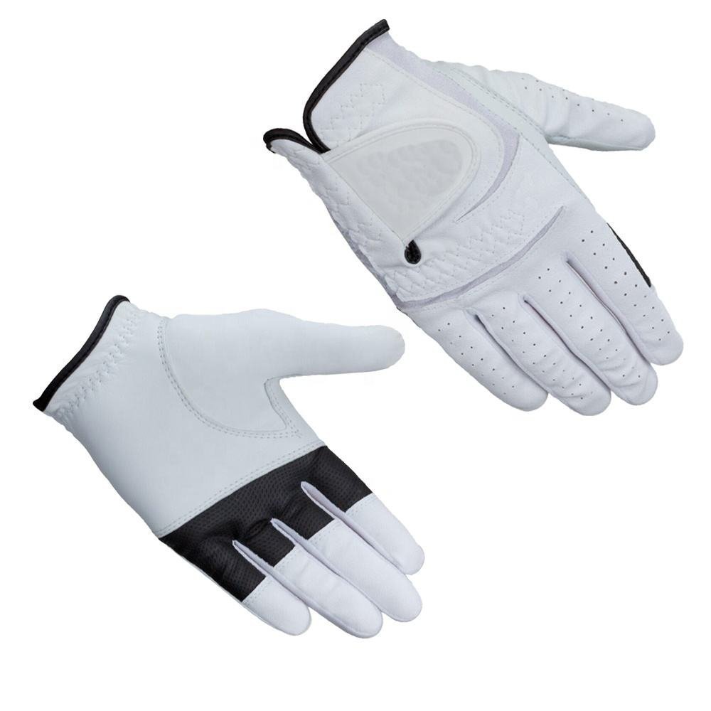 Customized Logo Cabretta Leather Golf Gloves Durable Flexible Breathable Custom Fit Golf Practice Gloves