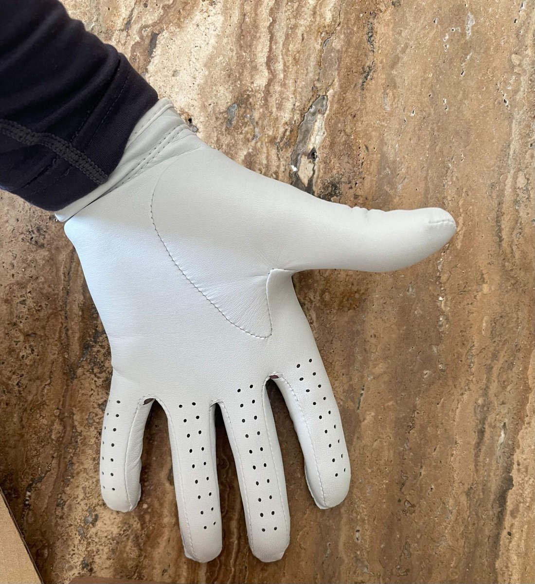 Design Your Own Logo Cabretta Leather Golf Gloves – Soft Full-Color Breathable Custom Sports Gloves for Wholesale - Image 5