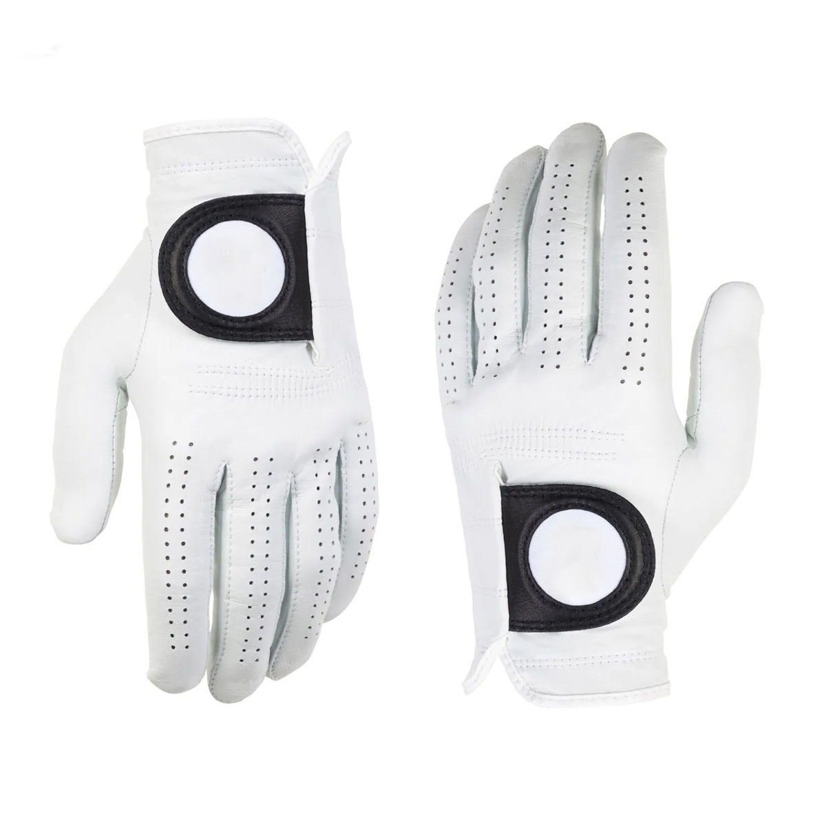Design Your Own Logo Cabretta Leather Golf Gloves – Soft Full-Color Breathable Custom Sports Gloves for Wholesale