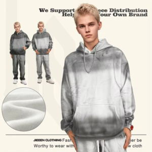 Eco-friendly Materials French Terry Hoodie Heavyweight Jogger Set Custom Sport Hoodies Tracksuit