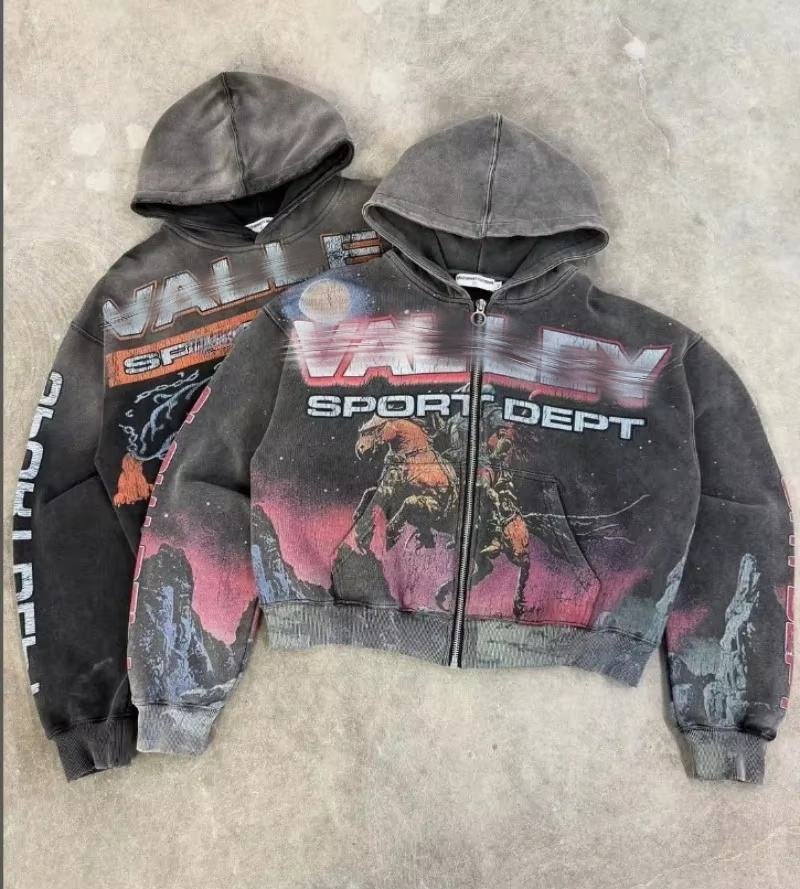 Factory-Custom Retro Streetwear Cotton Hoodie -Customizable WithDistressed Finish, Rhinestones,Printing &Other Designs Moq10