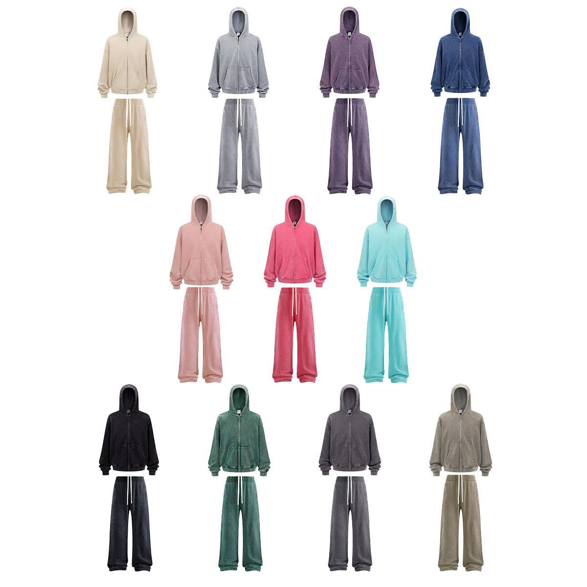 Factory-Customized 100% Cotton Retro Street-Style Tracksuit - Featuring Printing & Embroidery Crafts, Fully Customizable - Image 5
