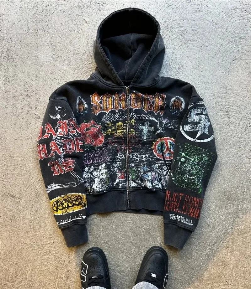 Factory-Customized Retro-Style 100% Cotton Hoodie Set - Customizable with Printing, Embroidery & Other Craft Designs Moq10