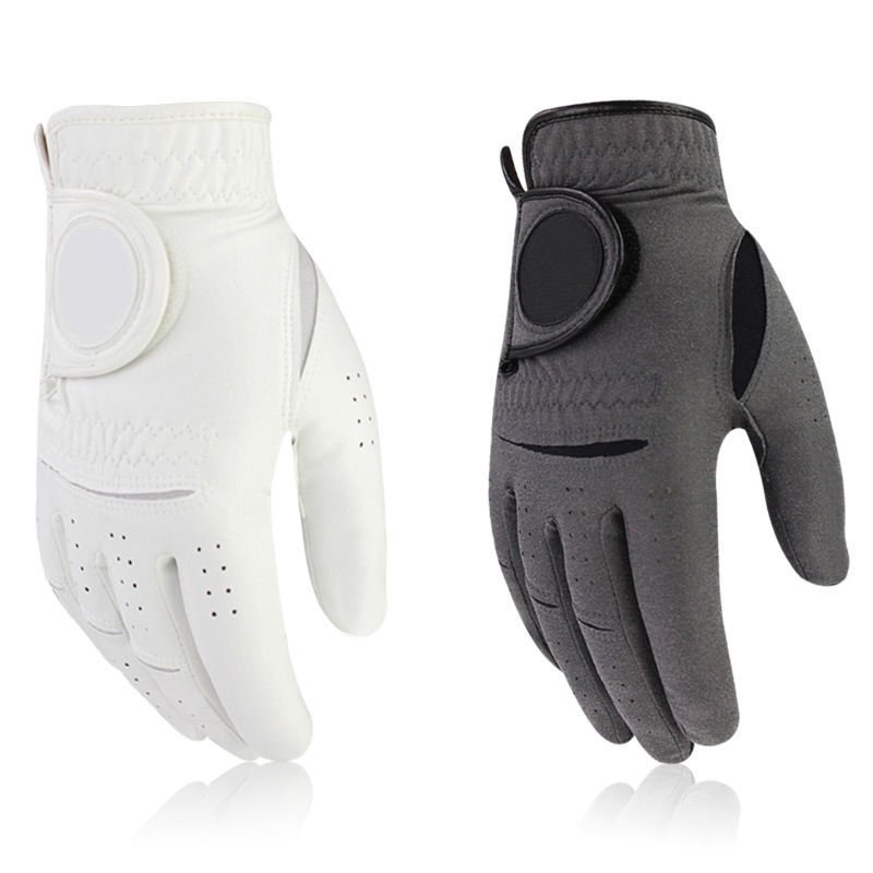 Genuine Cabretta Leather Golf Gloves for Men – Soft, Breathable, Adjustable Hook & Loop Closure for Left & Right Hand Use