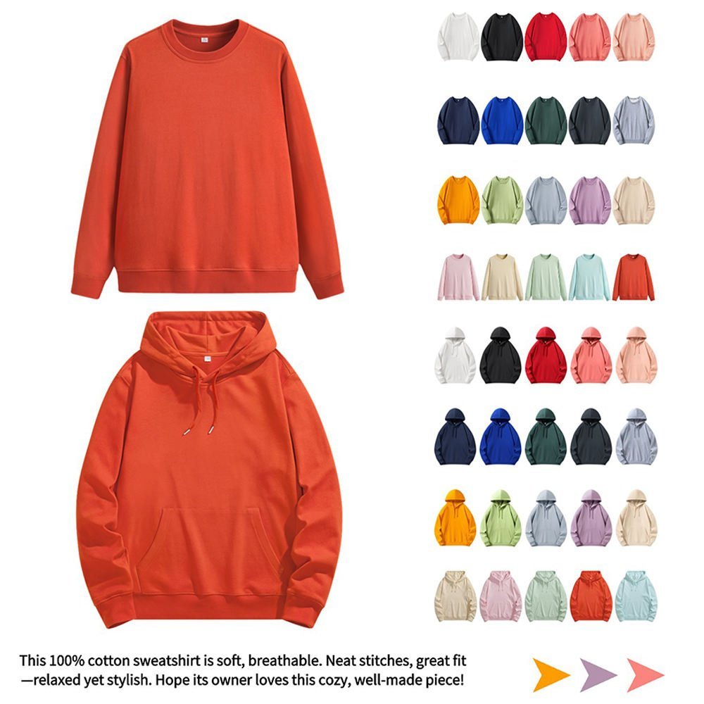 Good Quality Heavy Weight Solid Blank Plain Cotton Pullover Hoodie Drop Shoulder Breathable Unisex - Image 6