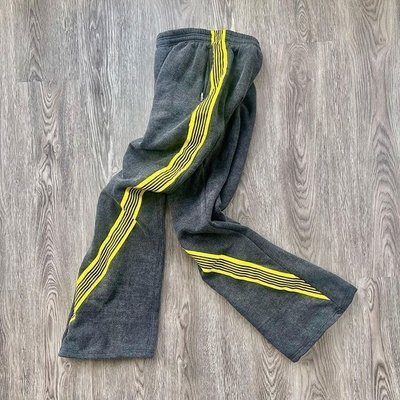 Grey Flare Sweatpants Elastic Waist Closure Men'S Y2K Streetwear Wide Leg Sweatpants - Image 2