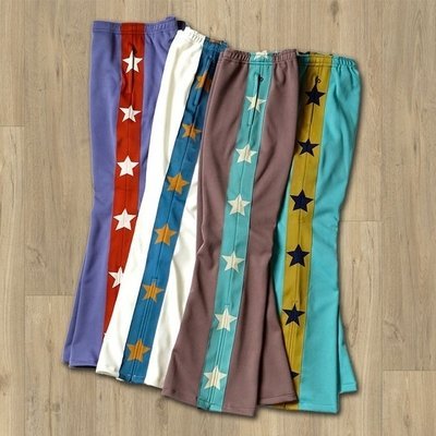 Grey Flare Sweatpants Elastic Waist Closure Men'S Y2K Streetwear Wide Leg Sweatpants - Image 3