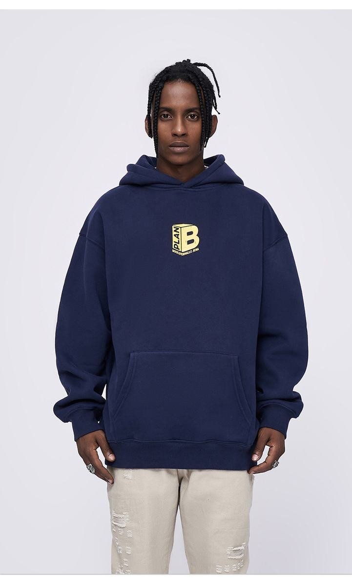GZJWX Autumn Winter Men's Wear Brand Printed Velvet Hooded Pullover Sweatshirt Long-Sleeved Loose Couple Style - Image 5