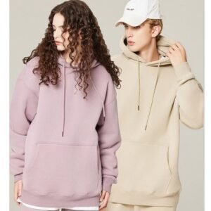 Heavy Embroidered Hooded Sweatshirt Crop 350gsm Heavyweight Cotton French Terry Thick Fleece Hoodie Men