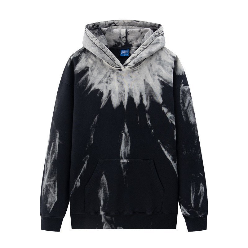 Heavyweight Cotton Hoodie Sweatshirt 3D Puff Printing Winter Graffiti Gradient Pullover Hoodies Men Women