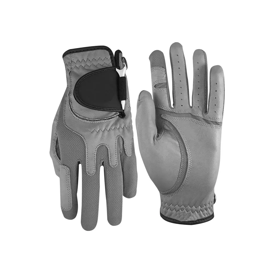 Cabretta Leather Golf Gloves for Men – Winter Warm, Breathable Full Finger Anti-Slip Adjustable Sports Gloves OEM Quality - Image 2