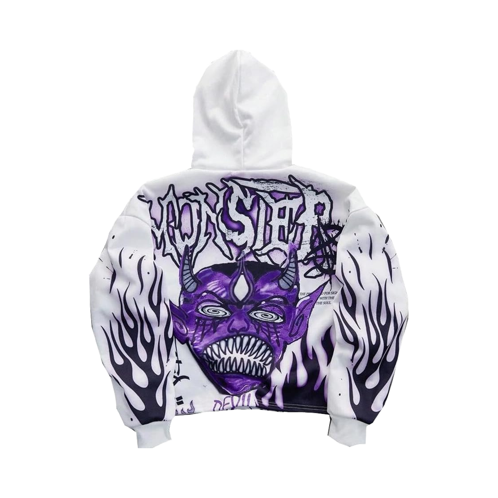 High Quality Cotton Winter Print Oversized Men's Pullover Hoodie Double-Layer Collar Knitted Fabric Customizable Patch Moq10 - Image 3