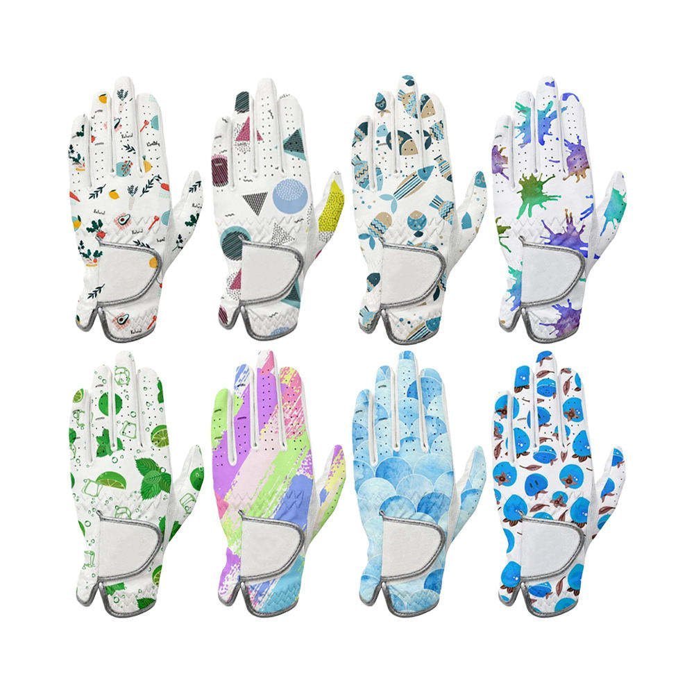 High Quality Customizable Cabretta Leather Golf Gloves – Premium Printed Golf Glove Design