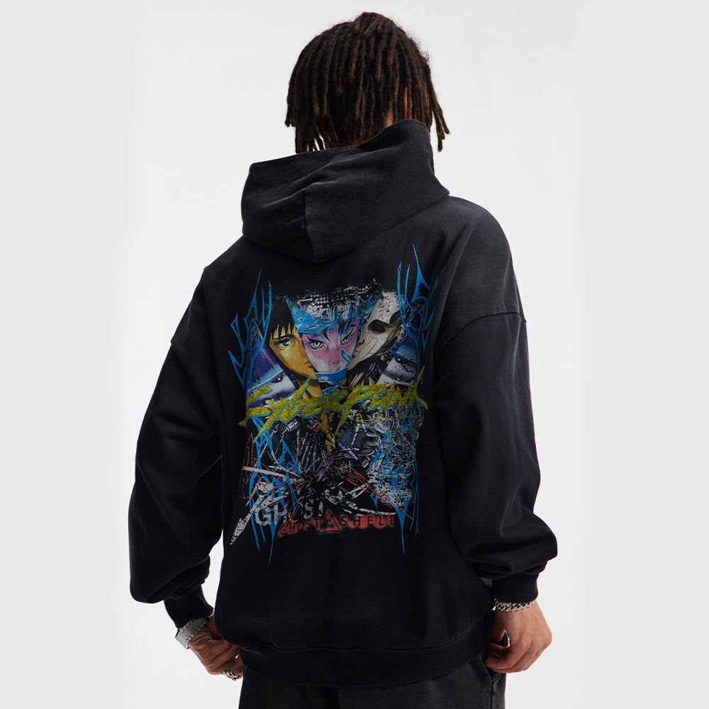 High Quality Heavyweight 100% Cotton Character Print Winter Pullover Hoodie for Men - Image 6