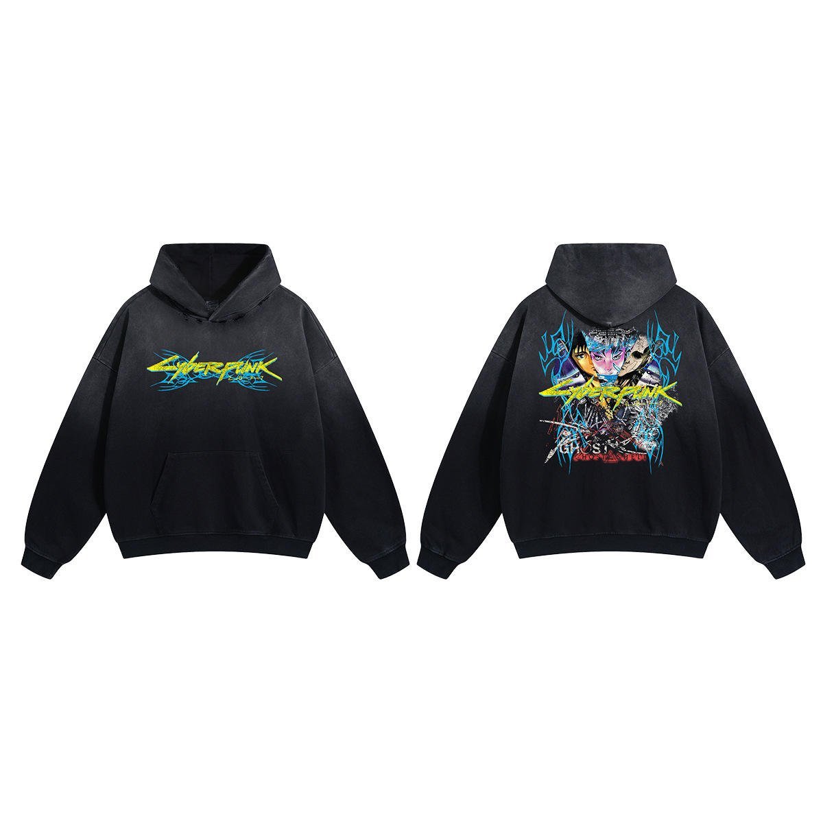 High Quality Heavyweight 100% Cotton Character Print Winter Pullover Hoodie for Men - Image 4