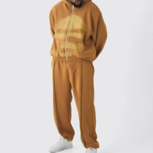 High Quality Men Outdoor Sweatsuit Heavyweight 100% Cotton Sweatpants and Shorts Sets Tracksuit for Men