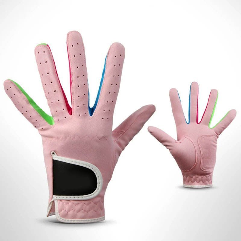 Hot Selling Breathable Sheepskin Men’s Golf Glove – Adjustable Wrist Strap, Full Finger, Custom Sizes, Multi-Color Outdoor Performance Golf Gloves
