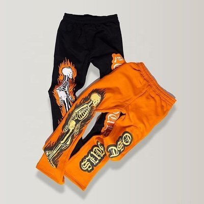 Knitted Men's Printed Fleece Baggy Track Pants for Lightweight Style and Comfort - Image 5