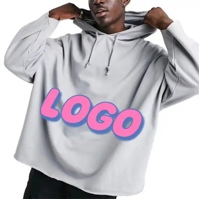 Label Men'S Acid Wash Hooded Sweatshirt For Ladies Men Girls 100% Cotton Cropped Hoodies Raw Hem Edge Bottom - Image 3