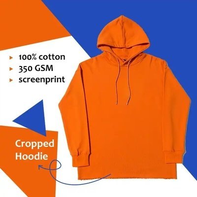 Label Men'S Acid Wash Hooded Sweatshirt For Ladies Men Girls 100% Cotton Cropped Hoodies Raw Hem Edge Bottom - Image 5
