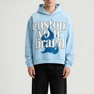 Manufacturer Drop Shoulder Cotton Heavyweight Sweatshirt Pullover Custom Logo Oversized Thick Embroidery Hoodie