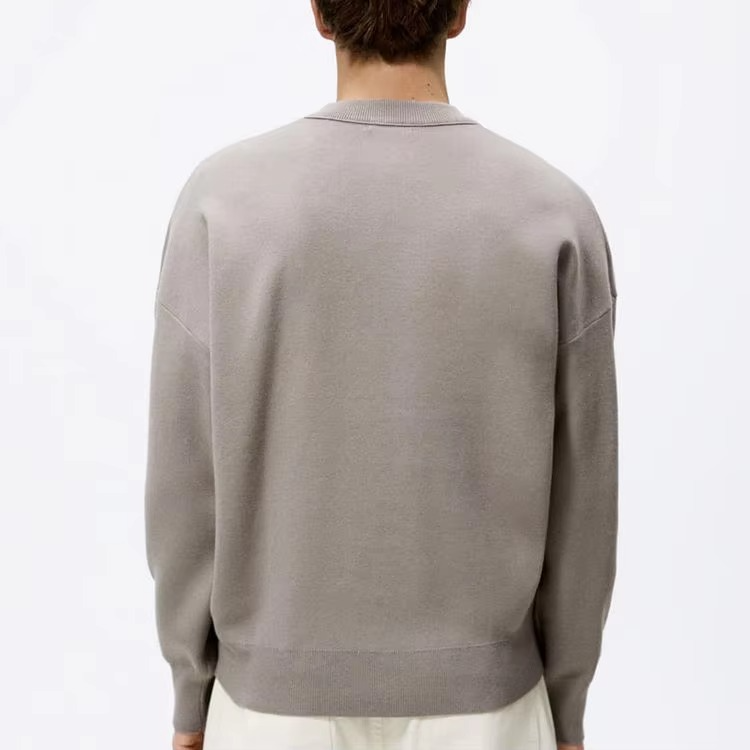 Men 100% Cotton High Quality Drop Shoulder Plus Size French Terry Crew Neck Pullover Sweatshirt Custom Oversize Sweatshirts - Image 6