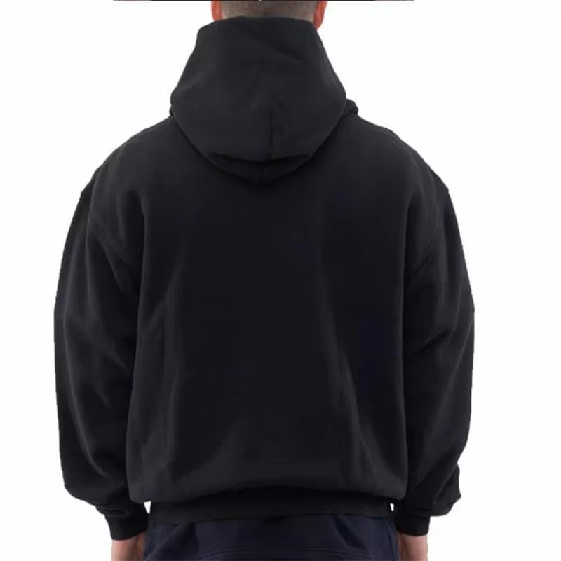 Men Custom Heavyweight Hoodies Logo Oversize Hoodies Unisex Customized Oversized Heavy Weight Thick Hoodie Embroidery - Image 4