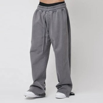 Men's 2024 Spring Summer Wide Leg Sweatpants with Custom Logo and Heavyweight Fabric - Image 3