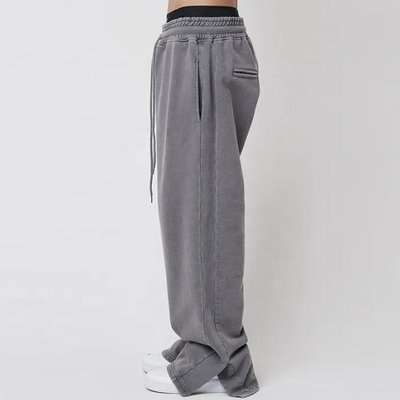 Men's 2024 Spring Summer Wide Leg Sweatpants with Custom Logo and Heavyweight Fabric - Image 4