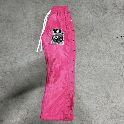 Men's Baggy Fit Nylon Sweatpants with Windproof Design and Distressed Embroidery - Image 4