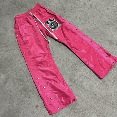 Men's Baggy Fit Nylon Sweatpants with Windproof Design and Distressed Embroidery - Image 3