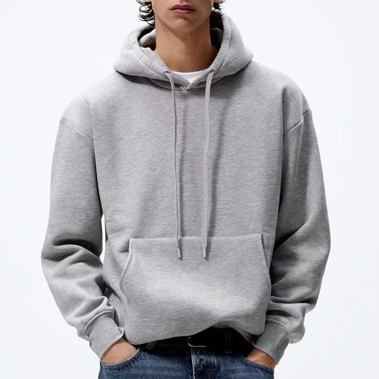 Custom French Terry 100% Cotton Hoodie Manufacturers Heavy Weight 500 Gsm Pullover Luxury Boxy Cropped Hoodie for Men - Image 6
