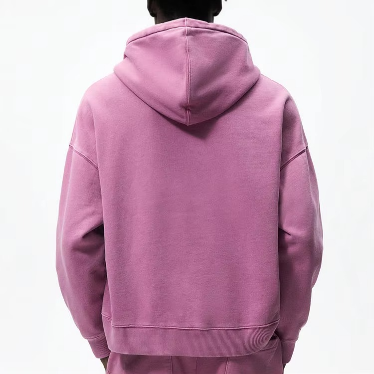 Men's Custom Logo Blank Hoodies Drop Shoulder Oversize Pullover 100% Cotton Hooded Heavyweight Hoodie for Men Sweatshirts - Image 6