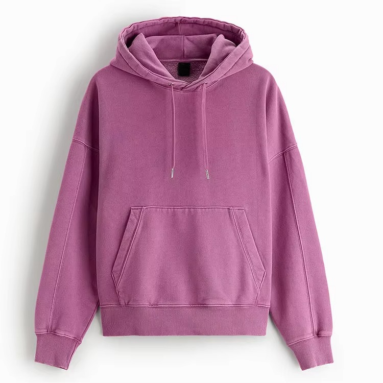 Men's Custom Logo Blank Hoodies Drop Shoulder Oversize Pullover 100% Cotton Hooded Heavyweight Hoodie for Men Sweatshirts - Image 2