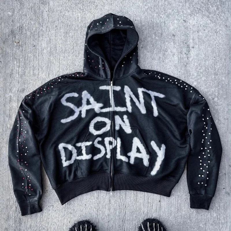 Men's Double-Sided Zipper Jacket Autumn New Boxy Hooded Loose Fit Reversible Hoodies Streetwear Sweatshirt Moq10 - Image 6