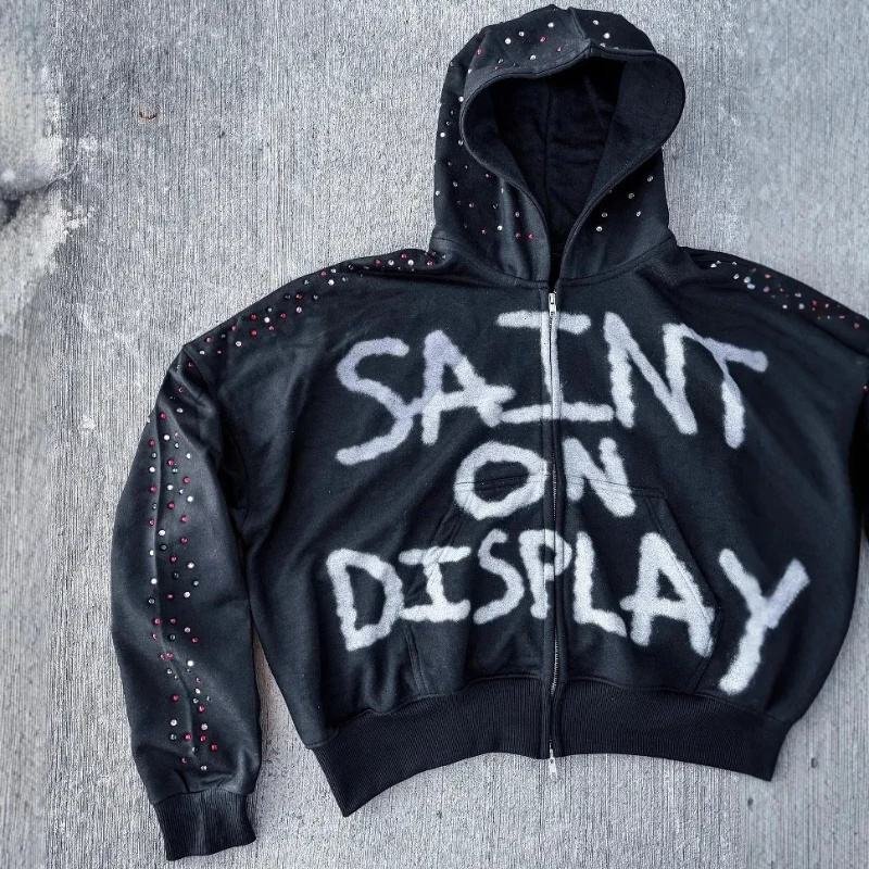 Men's Double-Sided Zipper Jacket Autumn New Boxy Hooded Loose Fit Reversible Hoodies Streetwear Sweatshirt Moq10 - Image 5