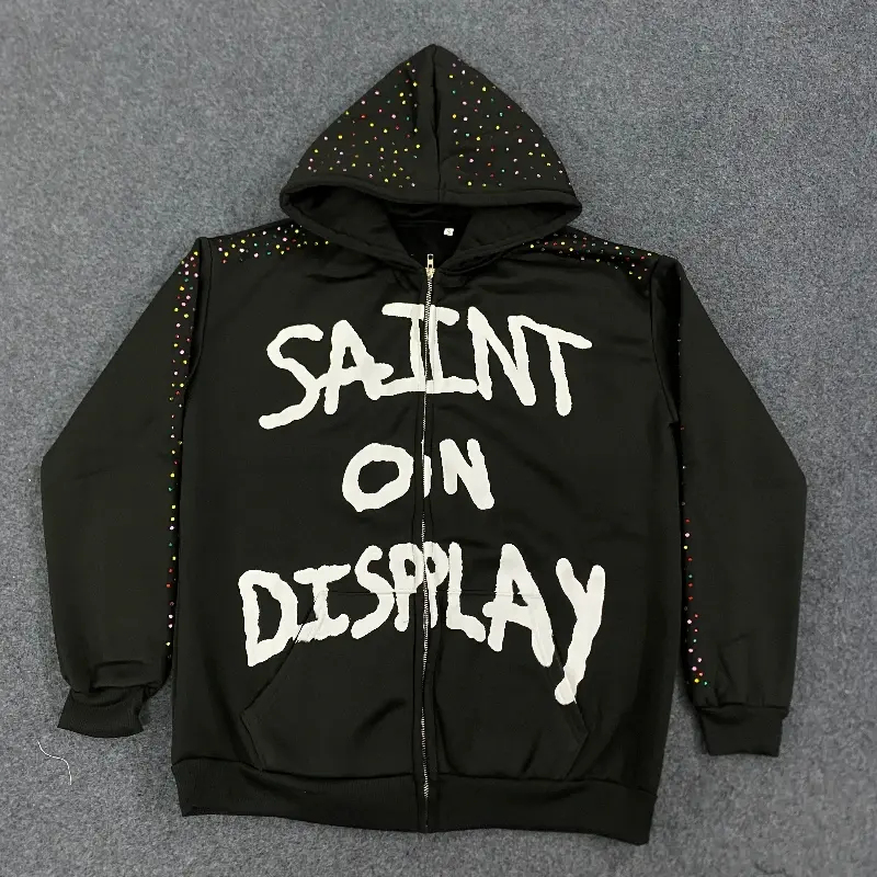 Men's Double-Sided Zipper Jacket Autumn New Boxy Hooded Loose Fit Reversible Hoodies Streetwear Sweatshirt Moq10 - Image 4