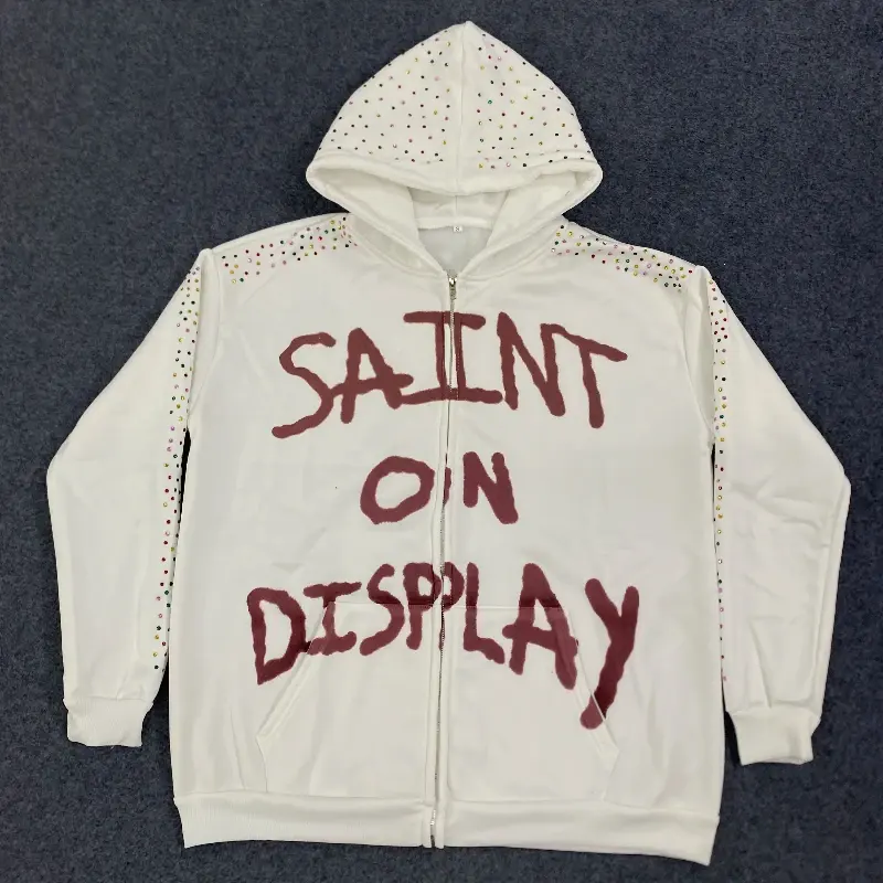 Men's Double-Sided Zipper Jacket Autumn New Boxy Hooded Loose Fit Reversible Hoodies Streetwear Sweatshirt Moq10