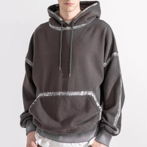 Men'S Drop Shoulder Hoodies Custom 100% Cotton Casual Washed Hooded Sweatshirt High Quality Oversize Pullover Fleece Men Hoodie
