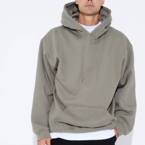 Men's Hoodies 100% Cotton Custom Logo Drop Shoulder Pockets Functional Oversize Pullover Heavyweight Hoodie for Men Sweatshirt