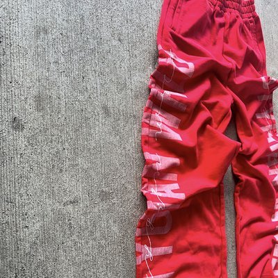 Men'S Sweat Pants Jogger Custom Side Printed Logo Heavyweight Cotton Baggy - Image 2