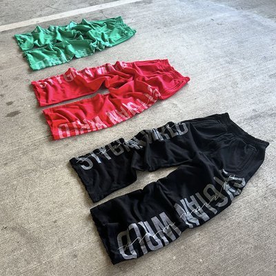 Men'S Sweat Pants Jogger Custom Side Printed Logo Heavyweight Cotton Baggy - Image 3