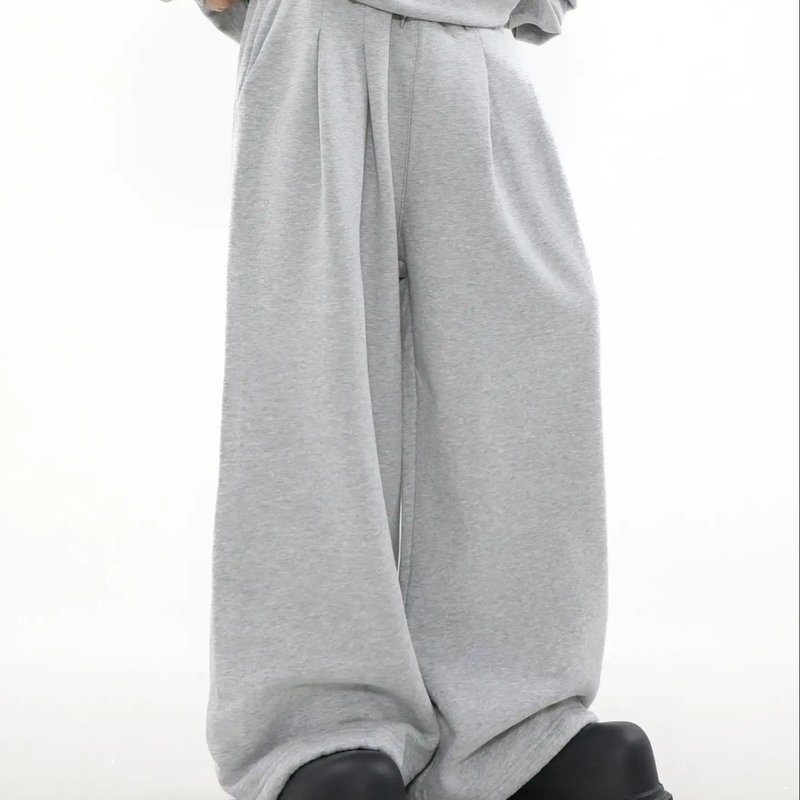 Mid Waist Custom Cotton French Terry Oversized Joggers for Men Knitted Weaving Method - Image 7