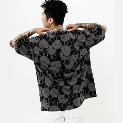 O-Neck Unisex Streetwear Custom 100% Cotton Graphic All Over Screen Print Tee T-Shirt - Image 7