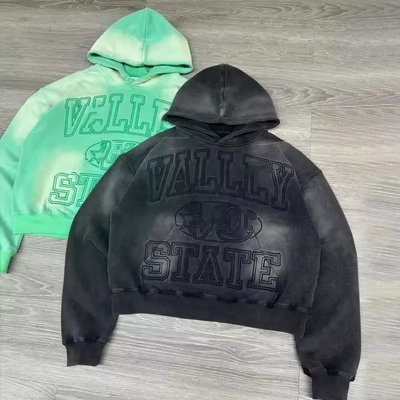 Oem Clothing Manufacturers Pullover Cotton Sun Faded Oversized Streetwear Vintage Acid Wash Distressed Embroidered Hoodies - Image 2