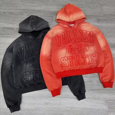Oem Clothing Manufacturers Pullover Cotton Sun Faded Oversized Streetwear Vintage Acid Wash Distressed Embroidered Hoodies - Image 4