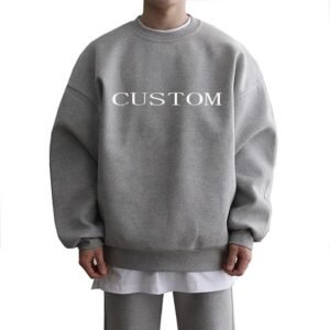OEM Custom Print Crewneck Heavyweight Cotton Oversize Pullover Cheap Men's Sweatshirt